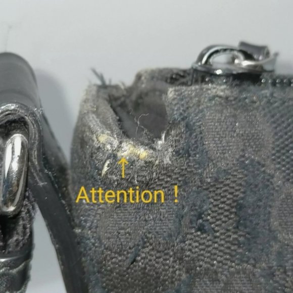 Gucci Shoulder Bag Black Canvas - Picture 9 of 9